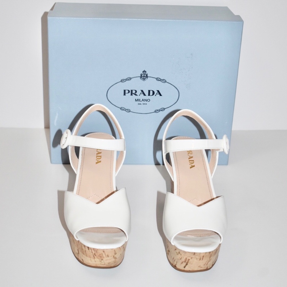 PRELOVED PRADA CALZATURE DONNA SHOES SIZE 37 - Picture 2 of 9